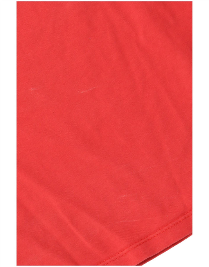 Umbro Damen Crop Graphic Top Langarm UK 10 Small Rot Farbblock