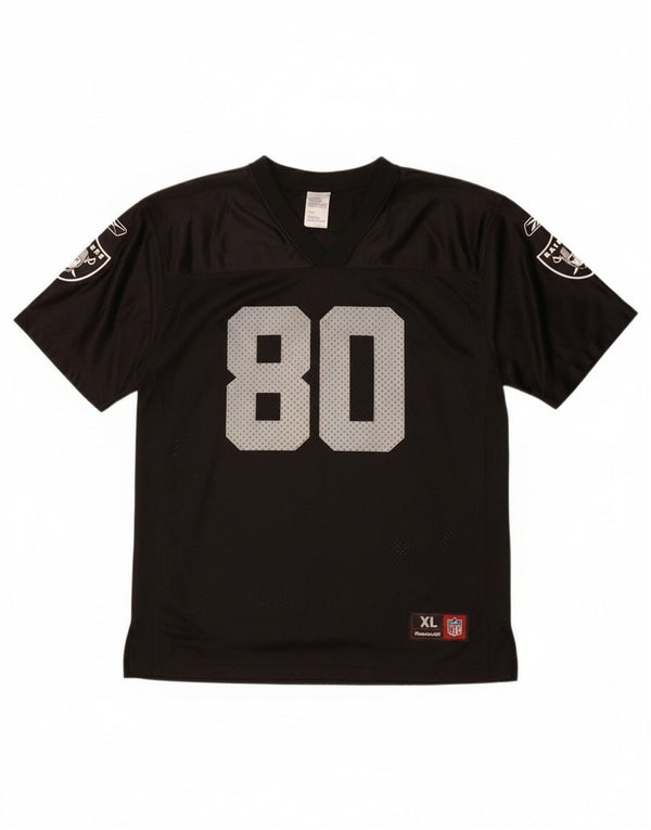 Reebok Las Vegas Raiders Grafik-T-Shirt für Jungen, 13–14 Jahre, schwarzes Nylon