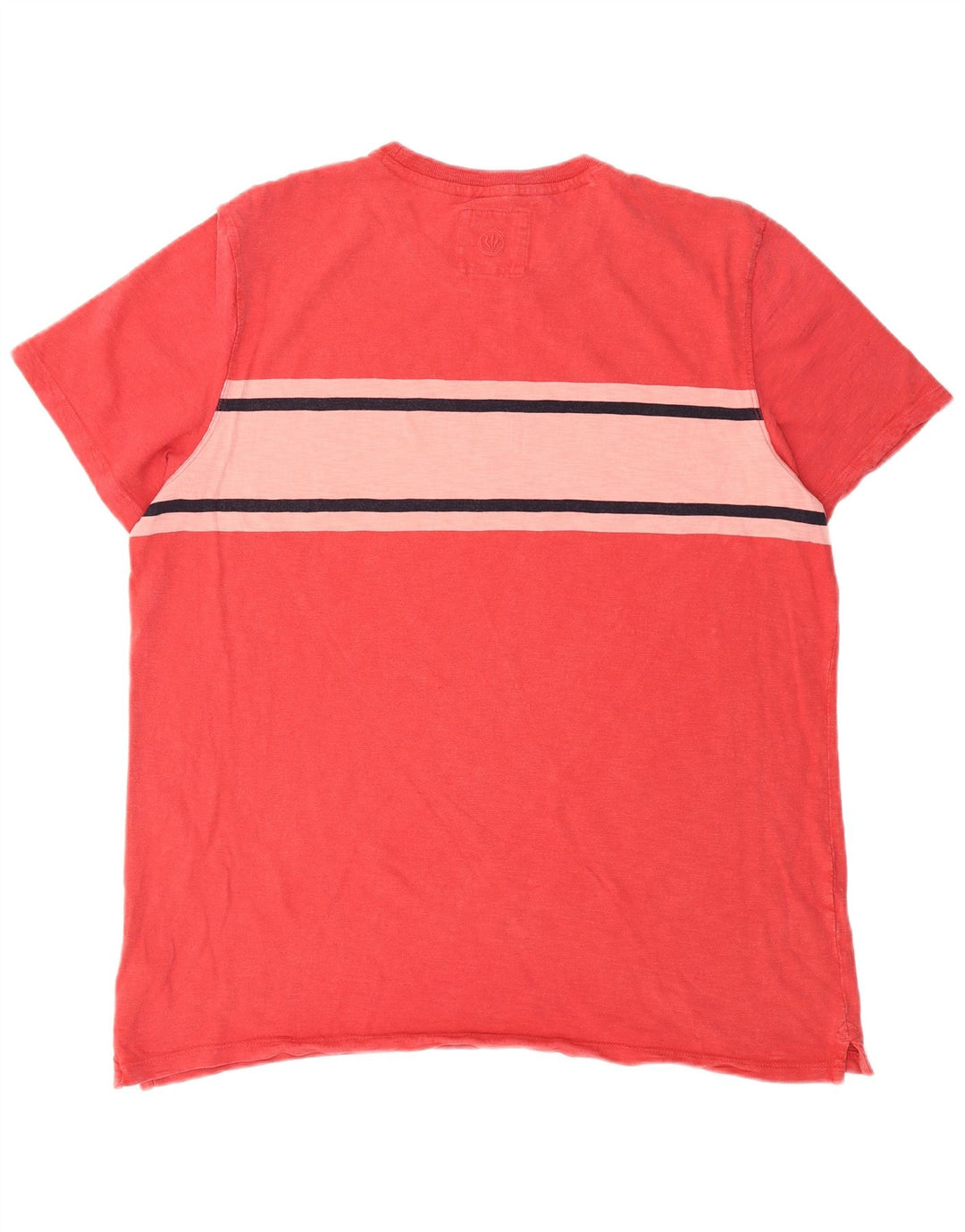 FAT FACE Mens T-Shirt Top 2XL Red Colourblock Cotton