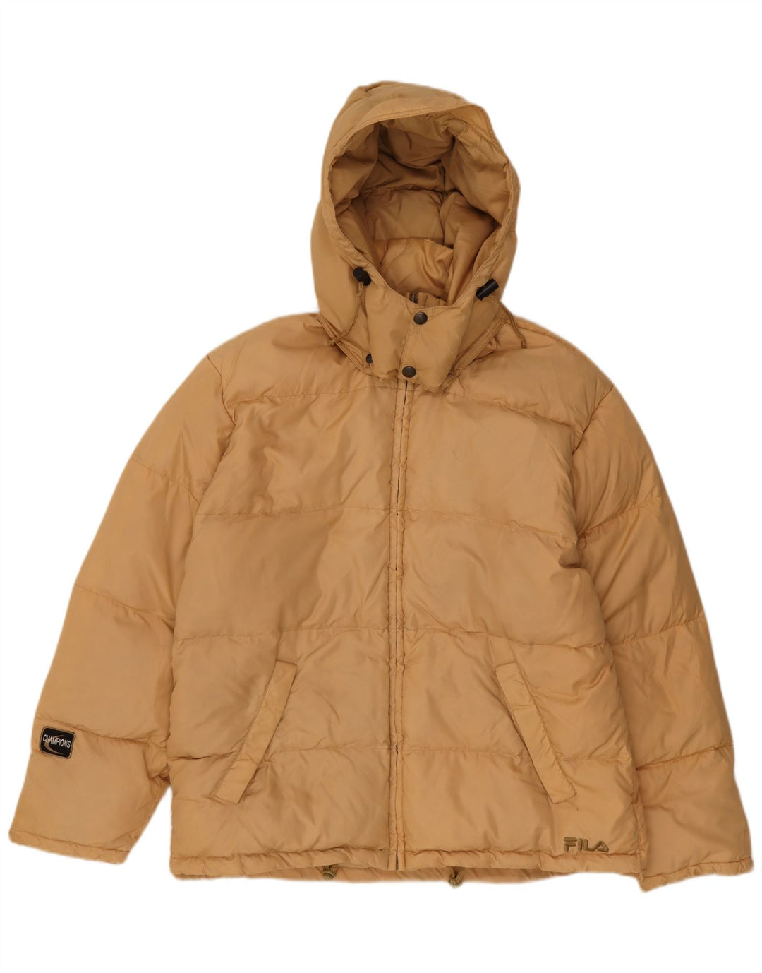 Fila Herren-Kapuzenjacke, wattiert, IT 52 XL, Beige, Polyamid