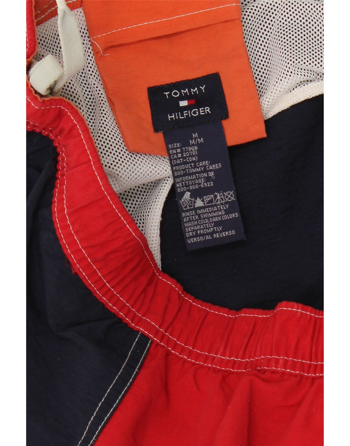 TOMMY HILFIGER Mens Swimming Shorts Medium  Navy Blue Colourblock Vintage Tommy Hilfiger and Second-Hand Tommy Hilfiger from Messina Hembry 
