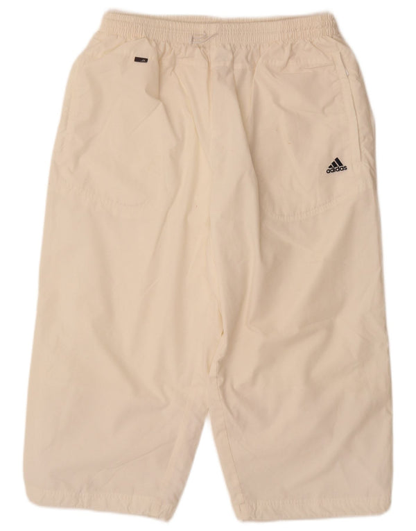 ADIDAS Mens Bermuda Sport Shorts Large  Off White Polyester