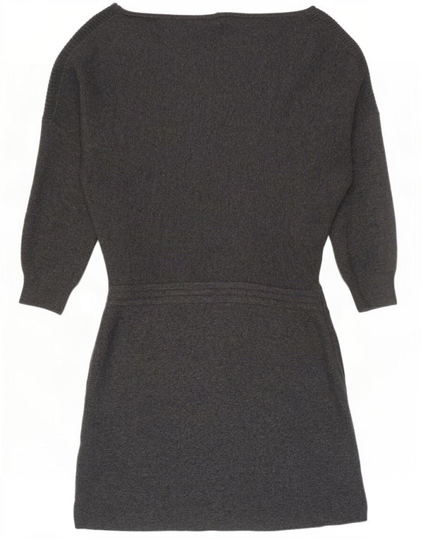 Reiss Langarm-Pulloverkleid für Damen, UK 16, Größe L, graue Viskose