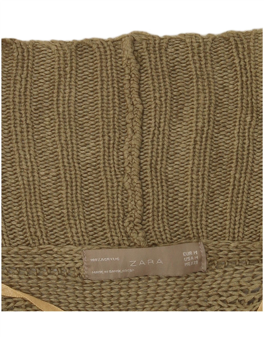 Zara Damen Fledermaus-Poncho-Strickjacke, Gr. 14, mittleres Khaki