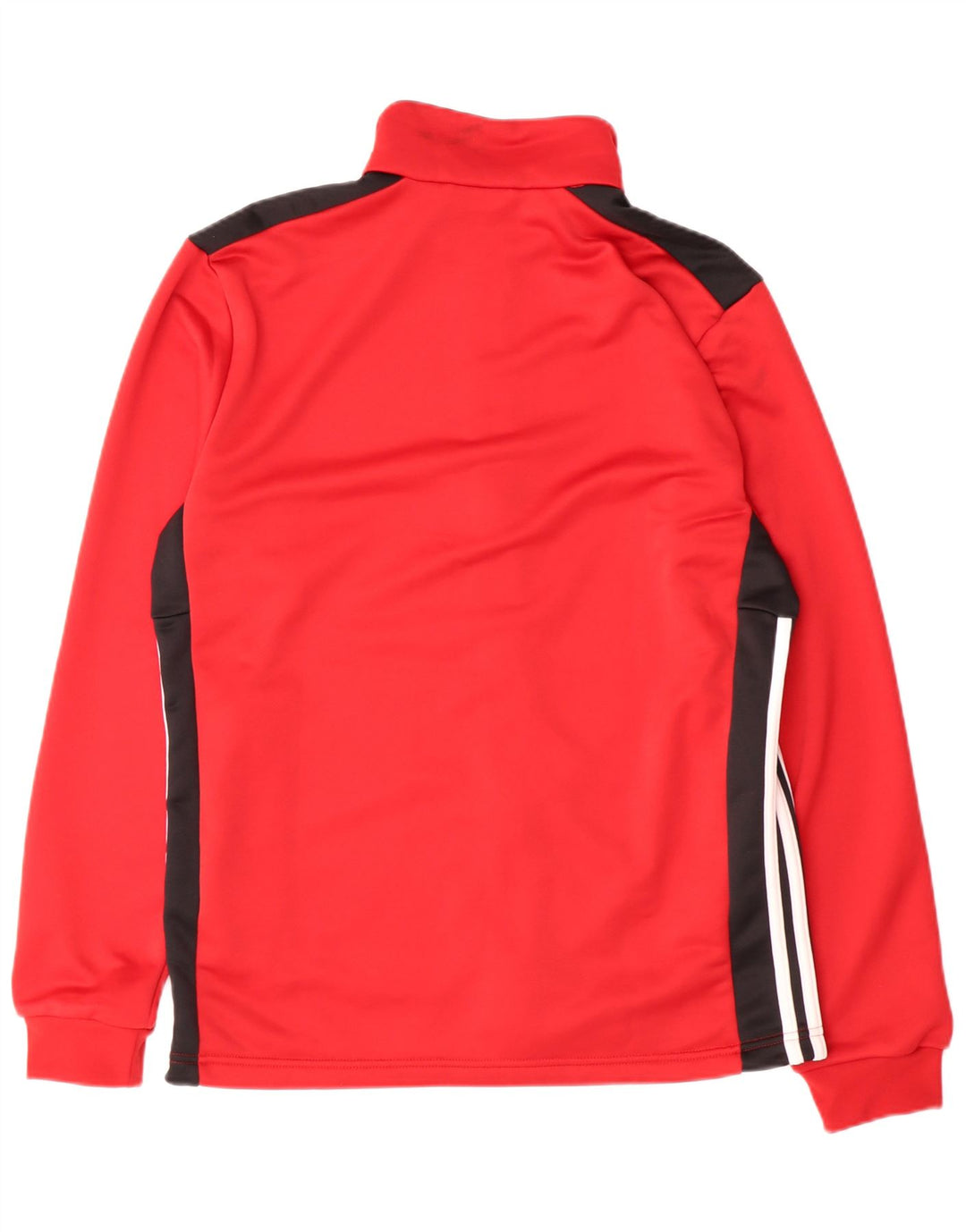 Adidas Herren-Trainingsanzug-Top-Jacke aus mittelrotem Colourblock-Polyester
