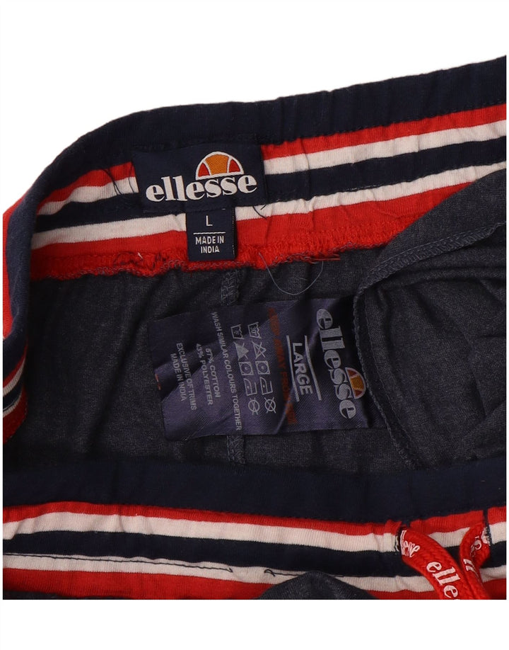 Ellesse Herren-Trainingshose, groß, marineblau gesprenkelte Baumwolle