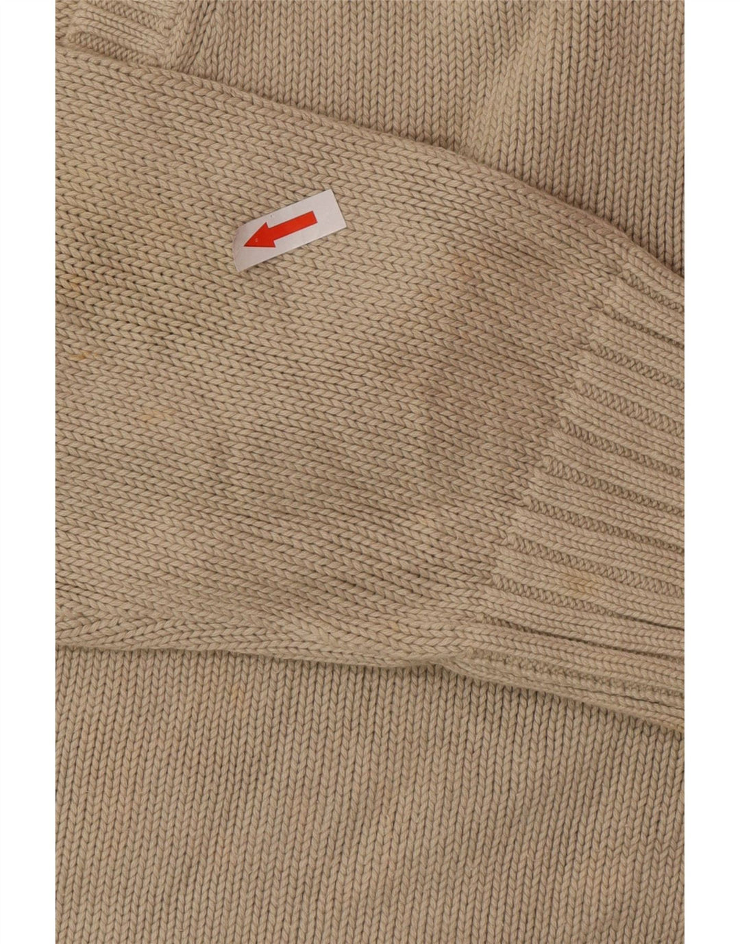 Zara Herren V-Ausschnitt Pullover Pullover XL Beige Baumwolle
