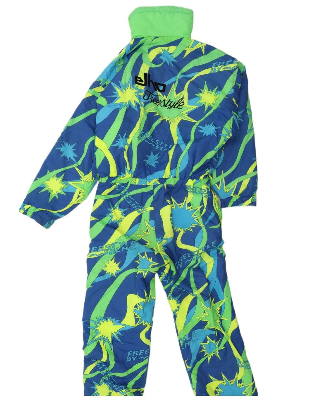 Elho Herren-Skioverall mit Grafik, groß, blau, geometrisch