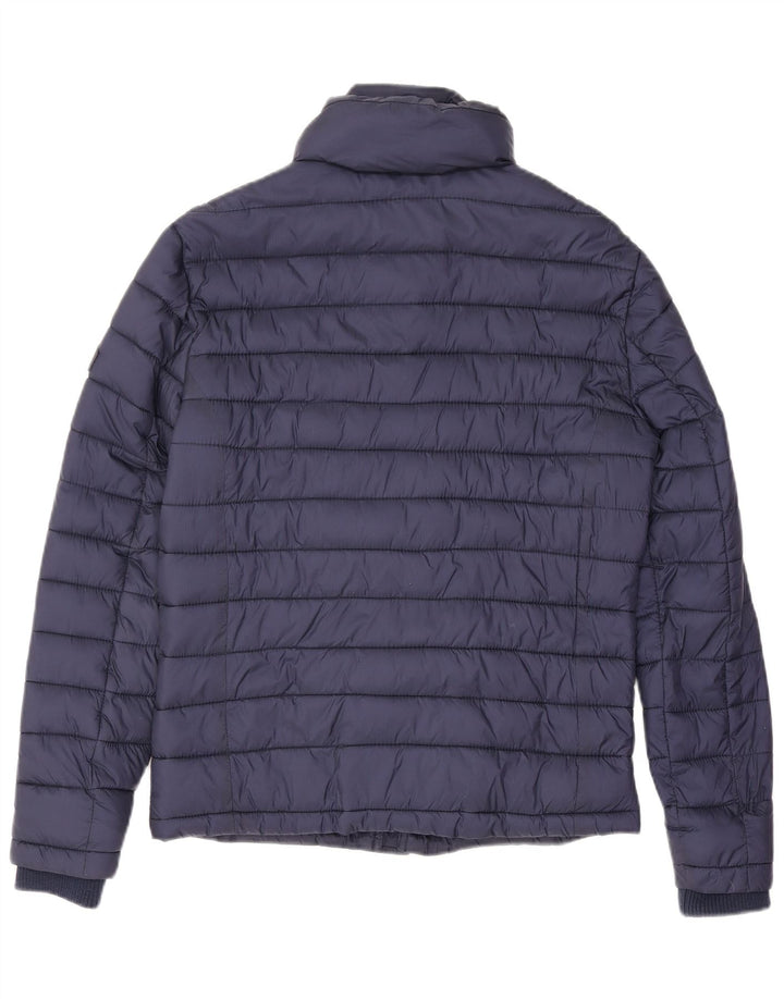 Superdry Herren Wattierte Jacke UK 36 Small Marineblaues Nylon