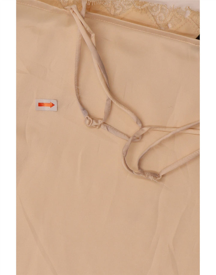 Benetton Damen Cami Top UK 12 Mittelbeige Polyester