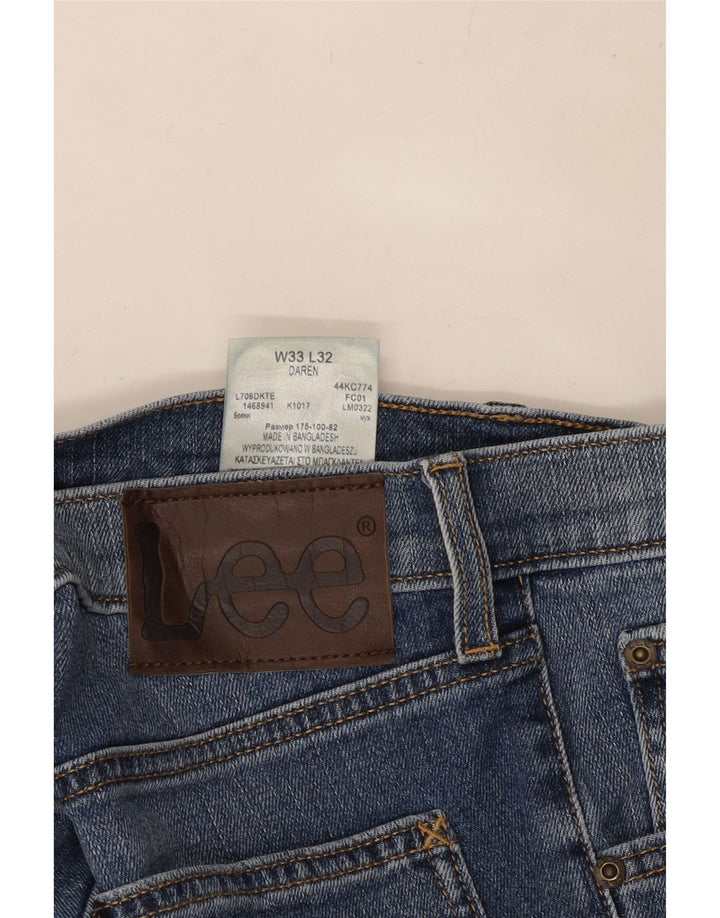 LEE Damen Daren Straight Jeans W33 L32 Blaue Baumwolle
