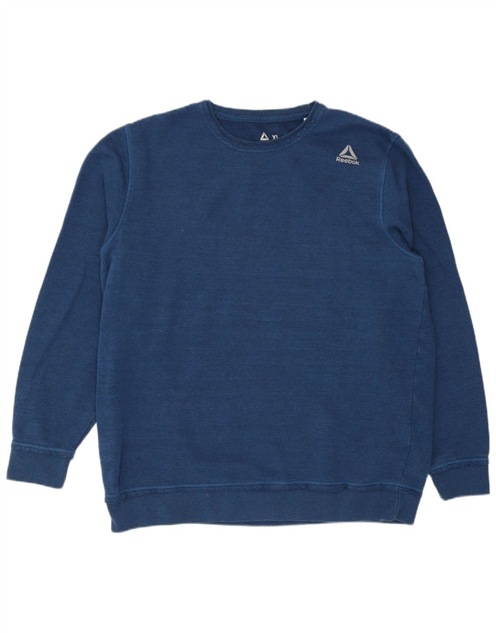 Reebok Herren Sweatshirt Pullover XL Marineblau Baumwolle