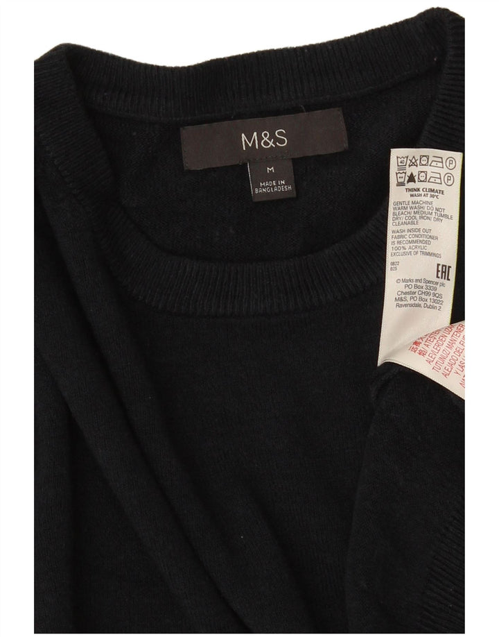 MARKS & SPENCER Herren-Pullover mit Rundhalsausschnitt, Mittelblau, Acryl