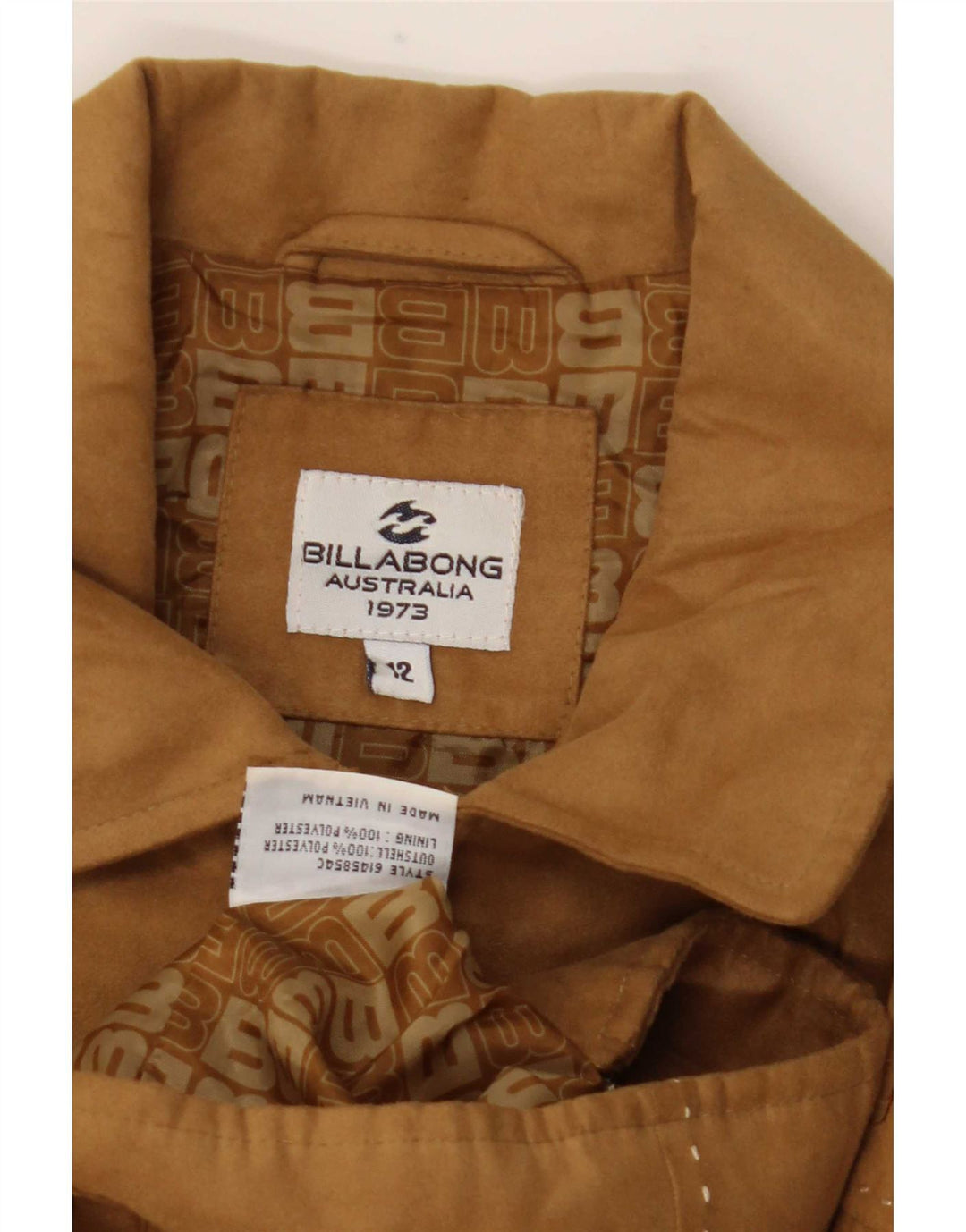 Billabong Damen Bomberjacke US 12 Large Beige Polyester