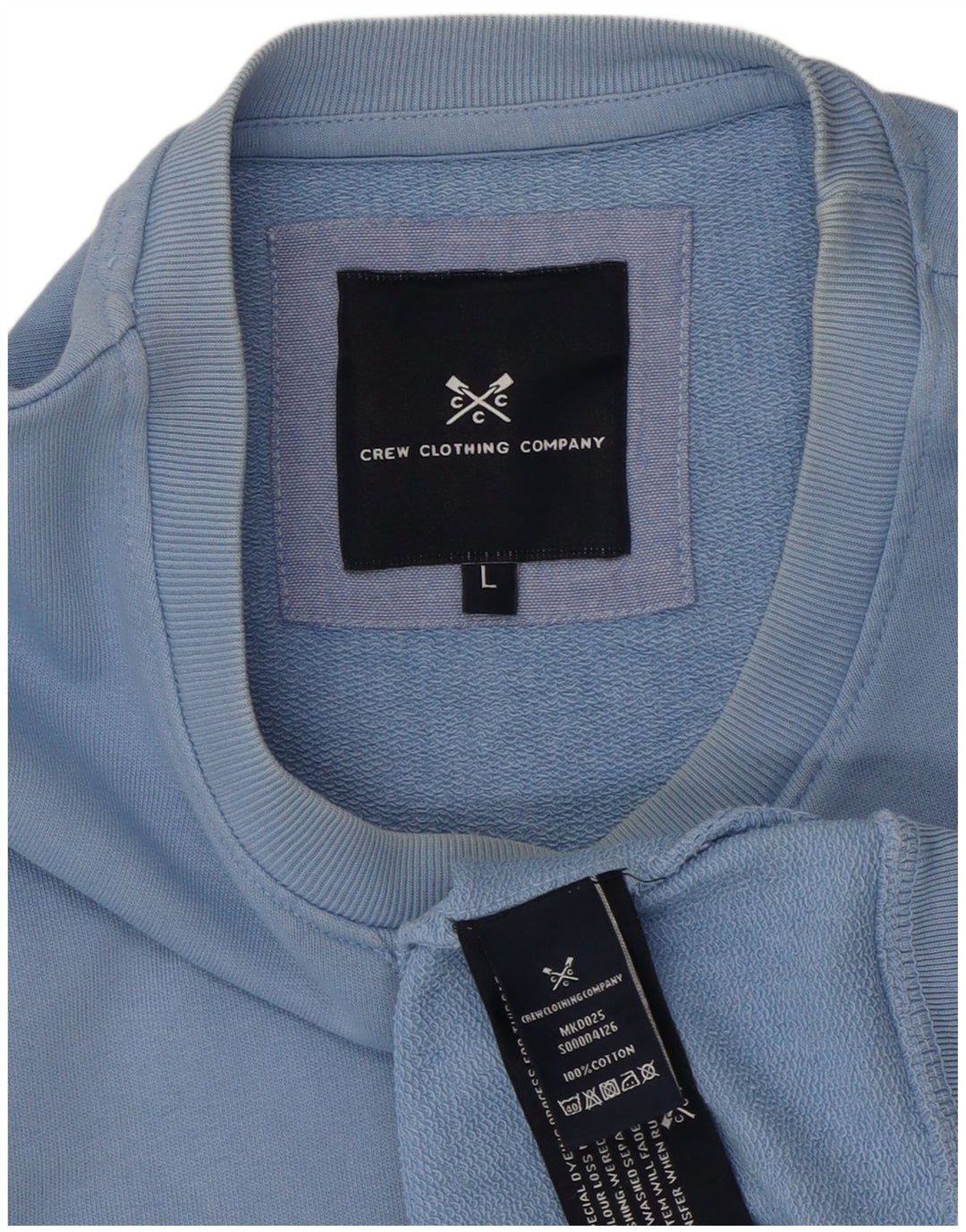 Crew Clothing Herren-Sweatshirt, Pullover, Größe L, Blau, Baumwolle