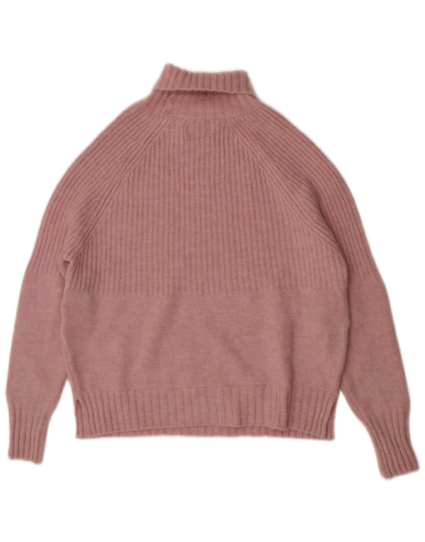Superdry Damen-Pullover mit Rollkragen, entspannte Passform, Gr. 10, Rosa