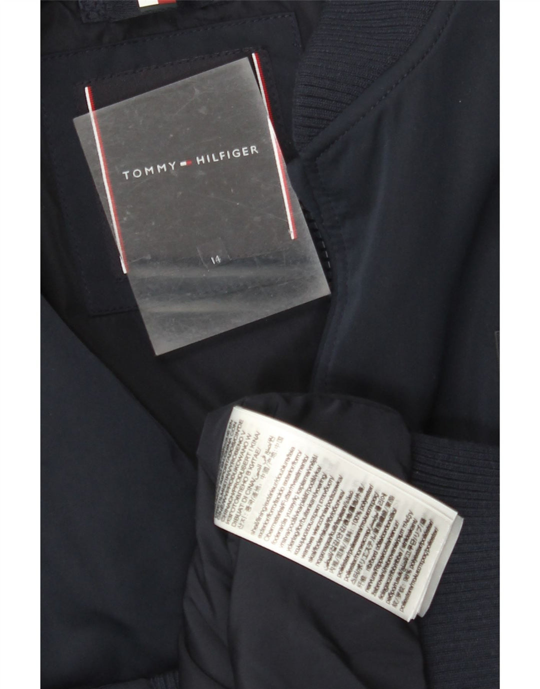 TOMMY HILFIGER Jungen Bomberjacke 13-14 Jahre Marineblaues Polyester