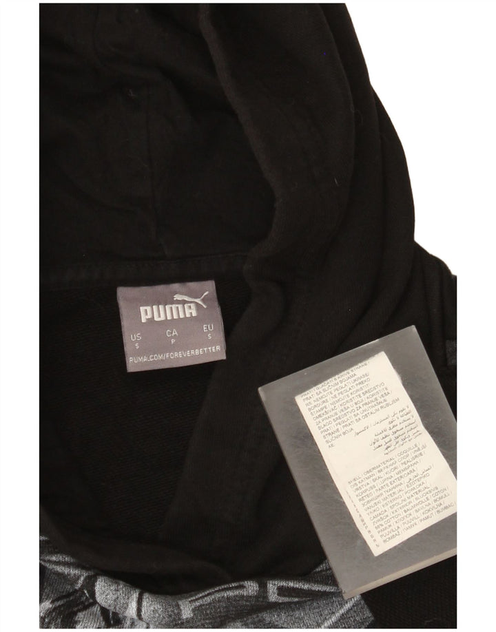Puma Herren Graphic Hoodie Pullover Small Schwarz Baumwolle