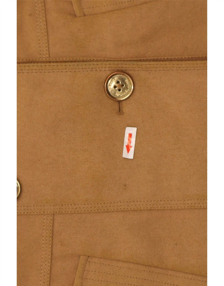 Michael Kors Damen Pea Coat US 10 Large Beige Wolle