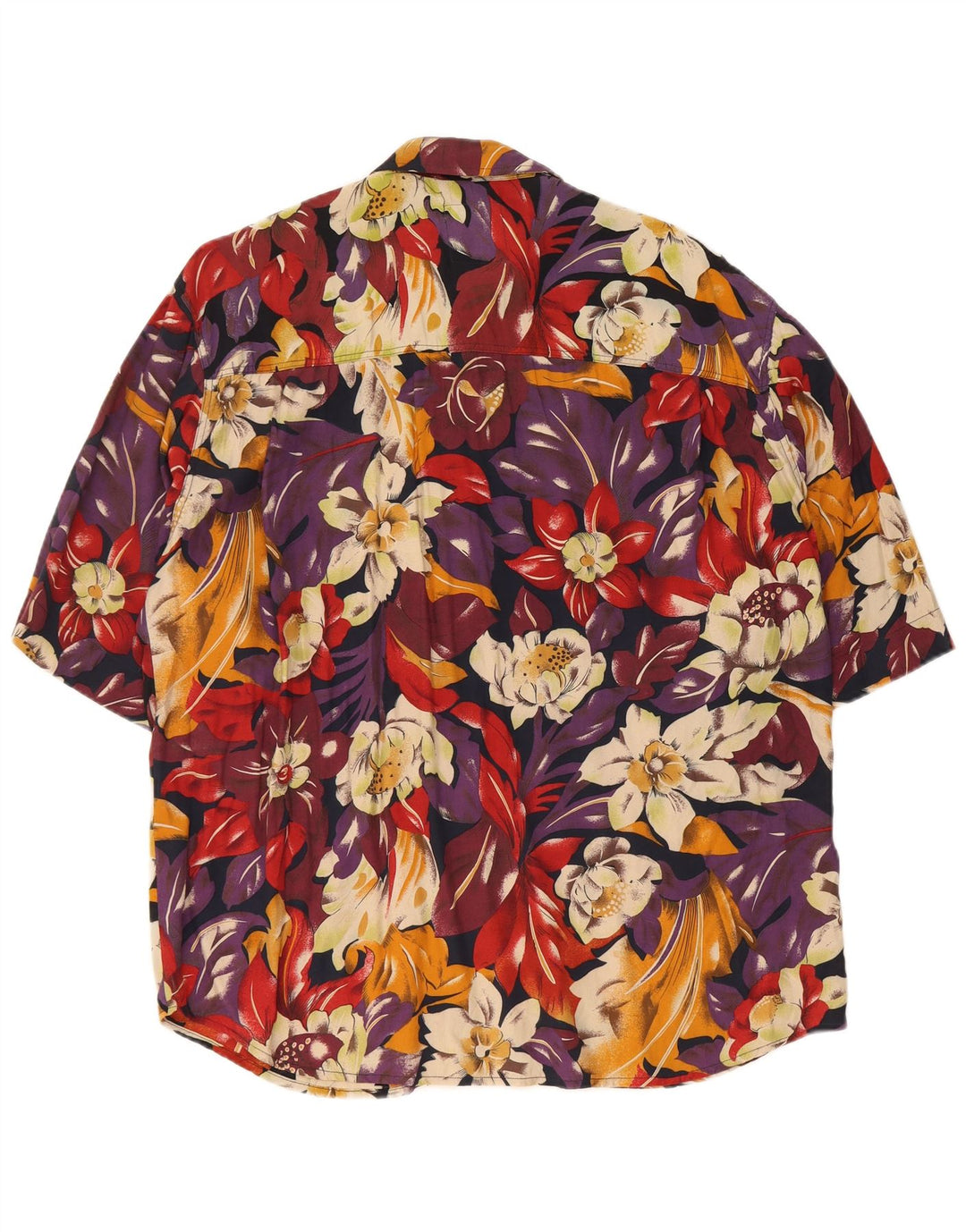 Vintage Herren Hawaii-Kurzarmshirt Medium Mehrfarbig geblümt