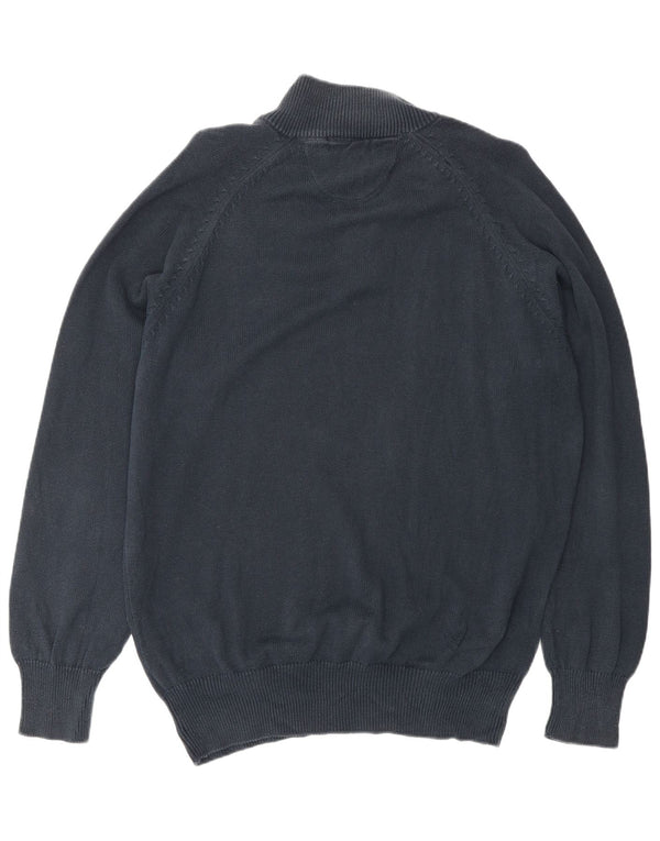 Slam Herren-Pullover mit Reißverschluss, XL, Marineblau, Baumwolle