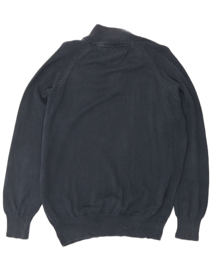 Slam Herren-Pullover mit Reißverschluss, XL, Marineblau, Baumwolle