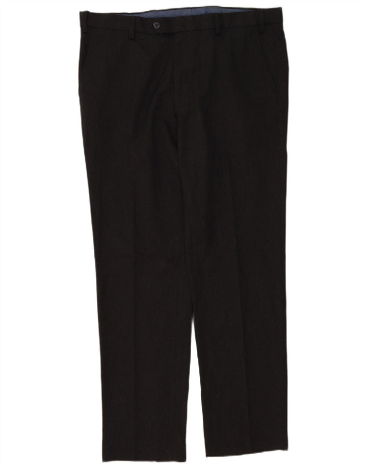 Marks & Spencer Herren-Chinohose mit maßgeschneiderter Passform, W36 L31, graues Polyester
