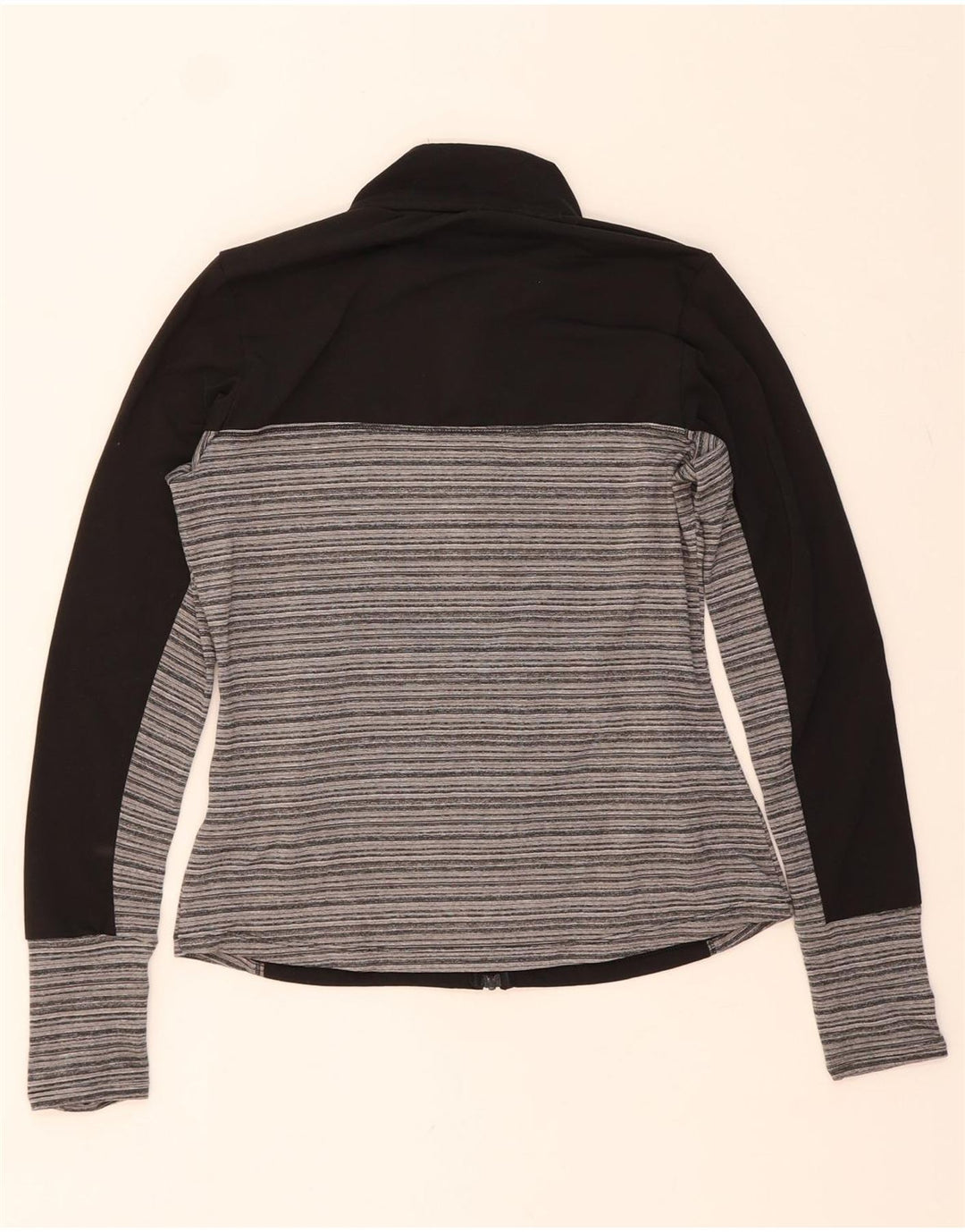 ADIDAS Womens Tracksuit Top Jacket UK 10 Small Black Striped Polyester Vintage Adidas and Second-Hand Adidas from Messina Hembry 