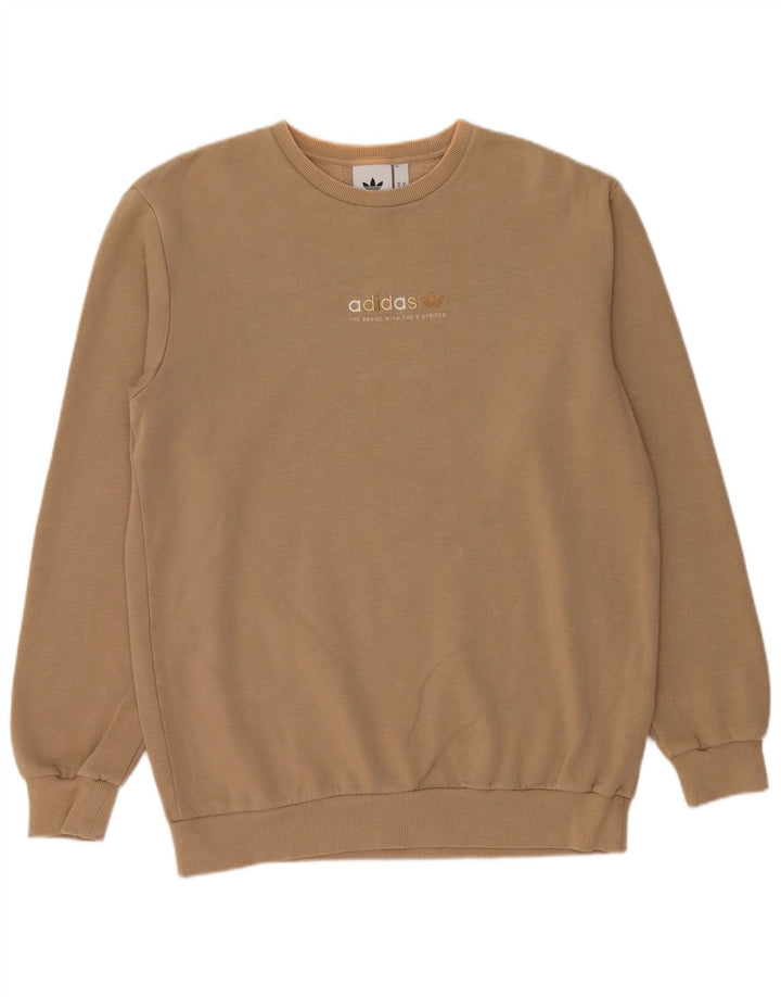 ADIDAS Herren Sweatshirt Pullover mittelbeige Baumwolle