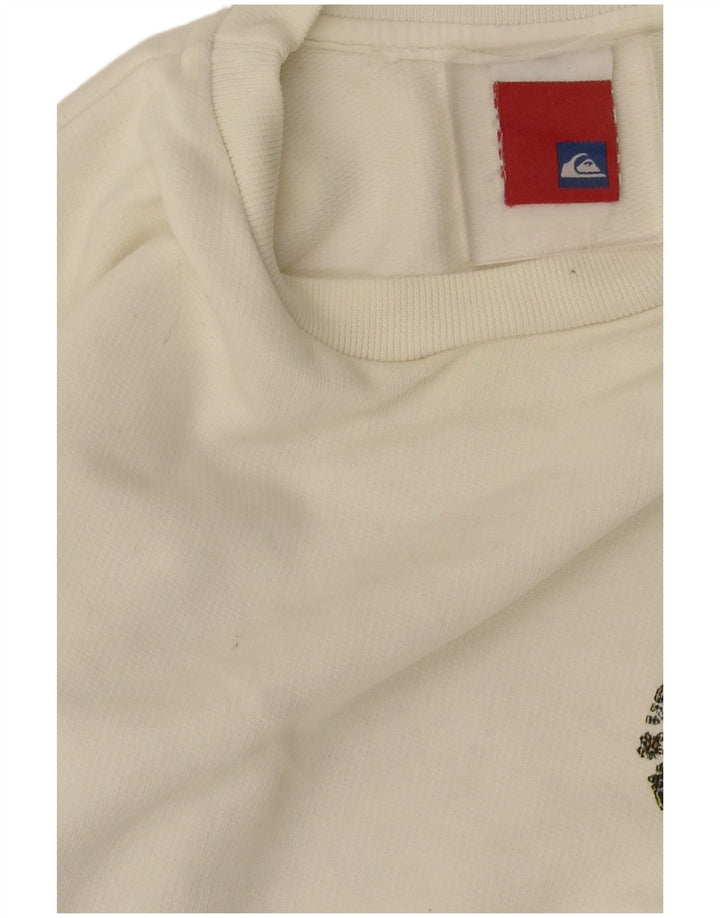 Quiksilver Jungen-Sweatshirt mit Grafik, 11–12 Jahre, Weiß