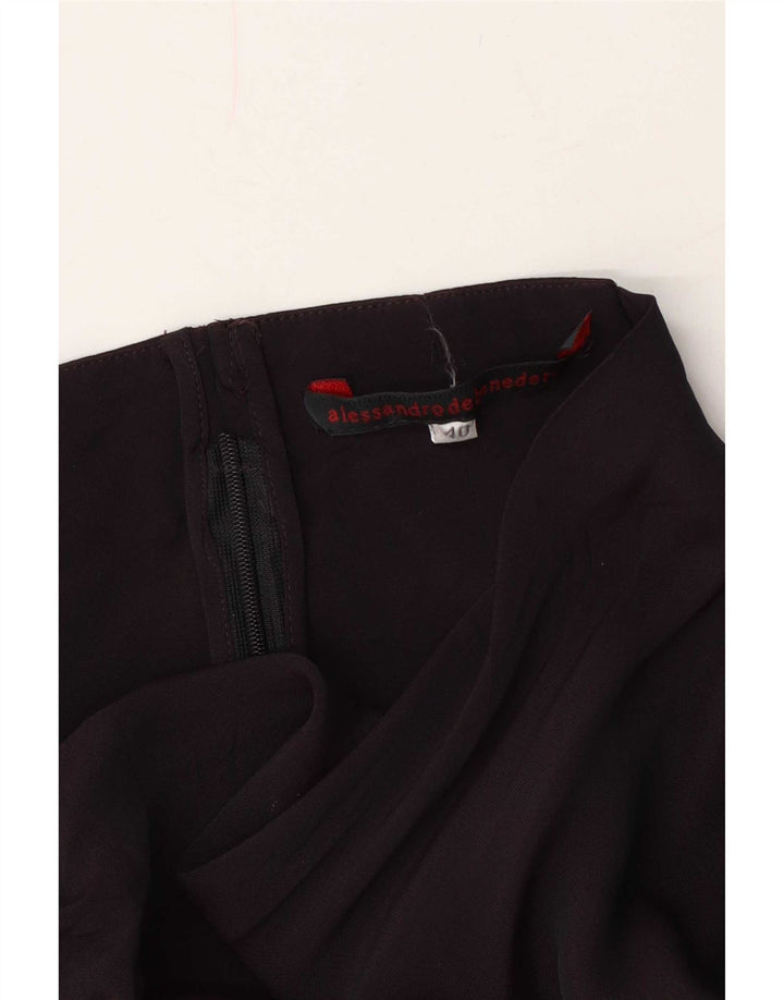Vintage Damen Langarm Maxikleid IT 40 Small Schwarz