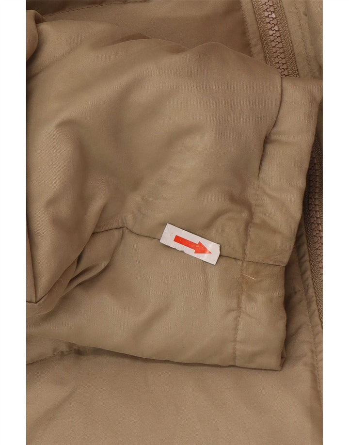Sergio Tacchini Herren-Mantel mit Kapuze, gepolstert, Größe 40, Beige, Polyester