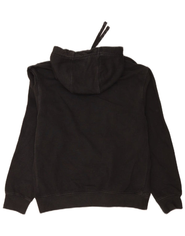 Nike Womens Graphic Oversized Hoodie Pullover UK 10 Small Schwarze Baumwolle