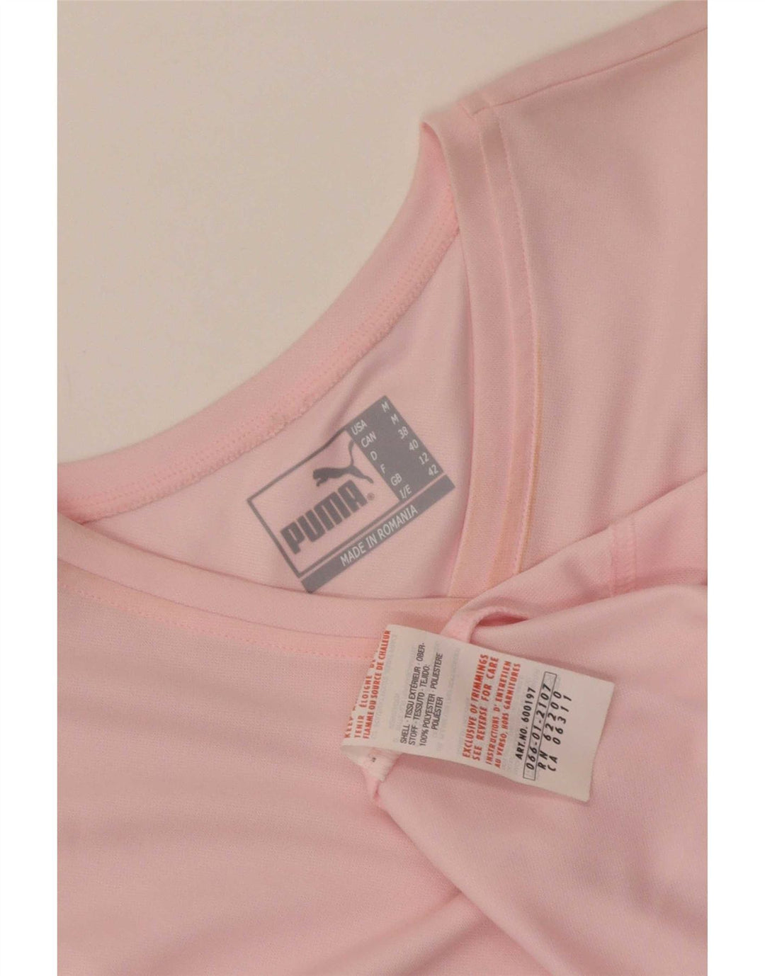 Puma Damen T-Shirt Top UK 12 Mittelrosa Polyester