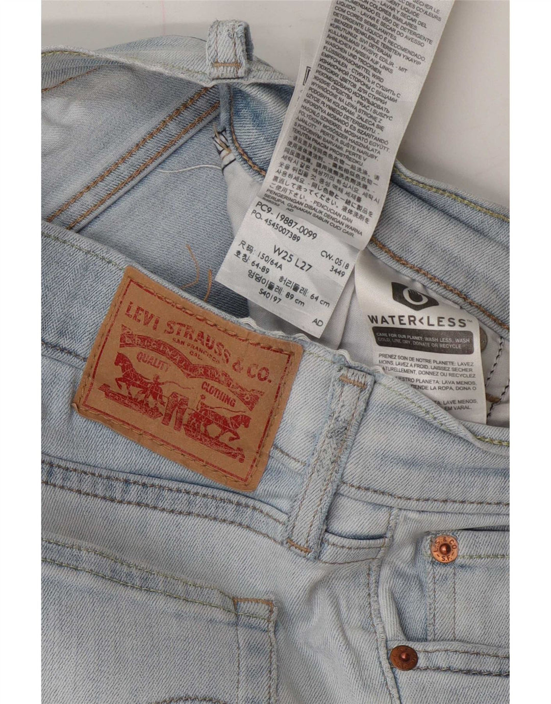 Levi's Damen Boyfriend Slim Jeans W25 L27 Blaue Baumwolle