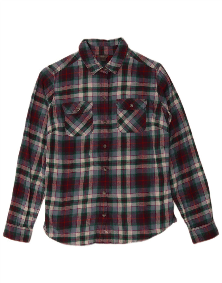 Eddie Bauer Damen Flanellhemd UK 10 Small Mehrfarbig kariert Baumwolle
