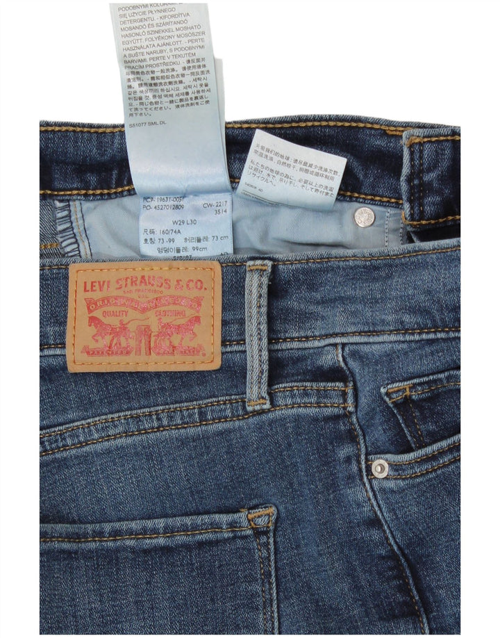 Levi's Damen 314 Shaping Straight Jeans W29 L27 Blaue Baumwolle