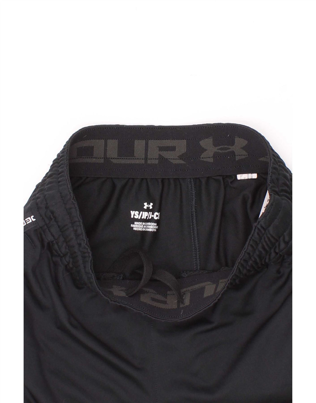 Under Armour Jungen-Sportshorts mit Grafik, 7–8 Jahre, Größe S, schwarzes Polyester