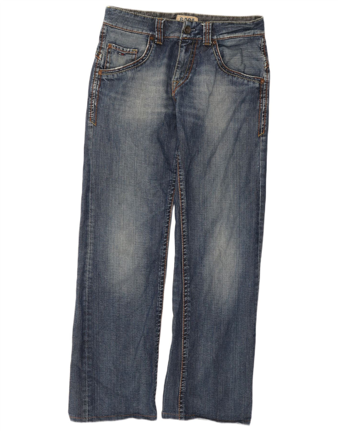 TOMMY HILFIGER Herren Gage Bootcut Jeans W32 L31 Blaue Baumwolle