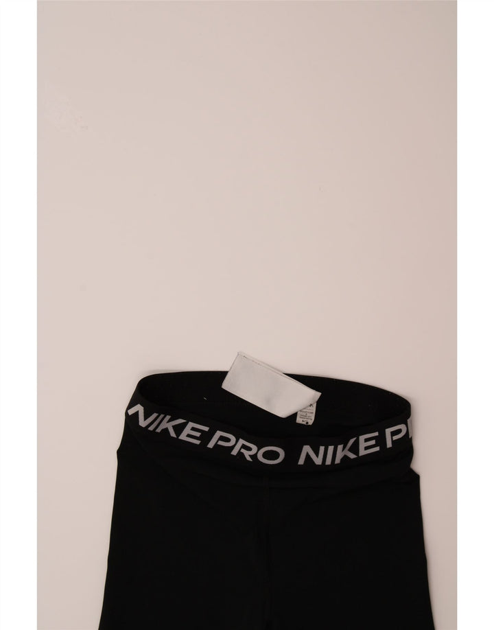 NIKE Womens Graphic Sport Shorts UK 8 Small  Black Polyester Vintage Nike and Second-Hand Nike from Messina Hembry 