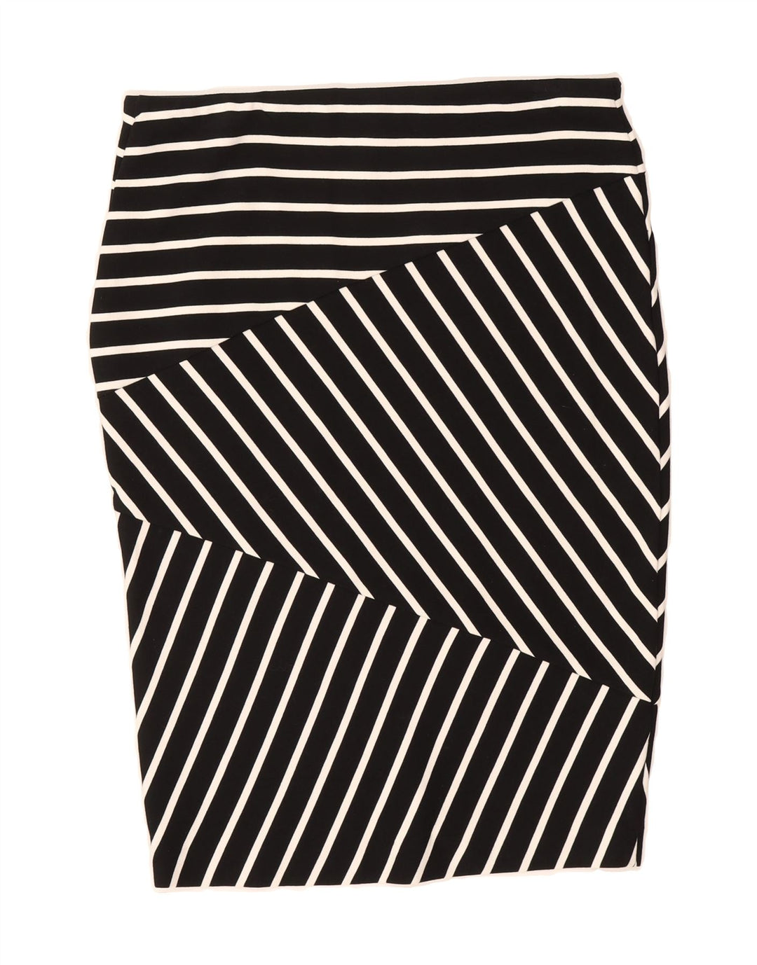 MOSSIMO Womens Pencil Skirt Medium W30  Black Striped Rayon Vintage Mossimo and Second-Hand Mossimo from Messina Hembry 