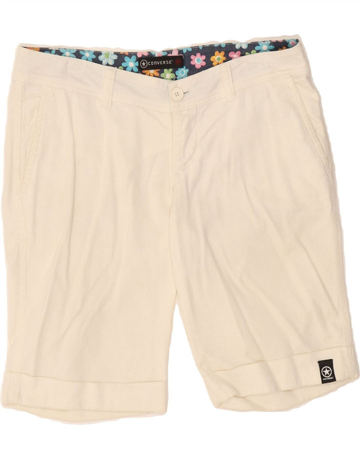 CONVERSE Mens Chino Shorts XS W30 White Cotton Vintage Converse and Second-Hand Converse from Messina Hembry 