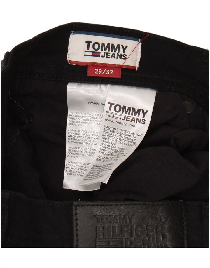 TOMMY HILFIGER Herren Ryan Straight Jeans W29 L32 Schwarze Baumwolle