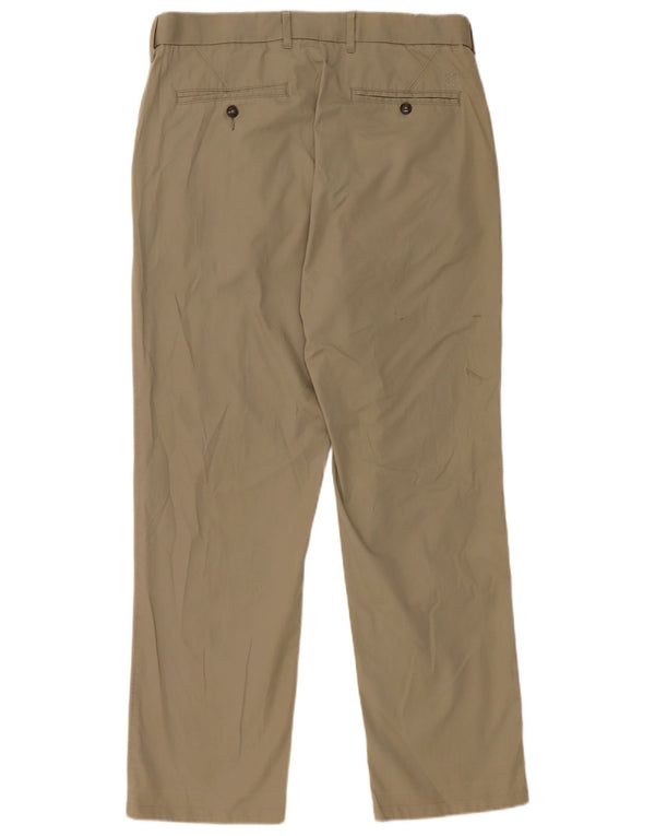 Marks & Spencer Herren-Chinohose mit normaler Passform, W32 L29, Khaki, Baumwolle