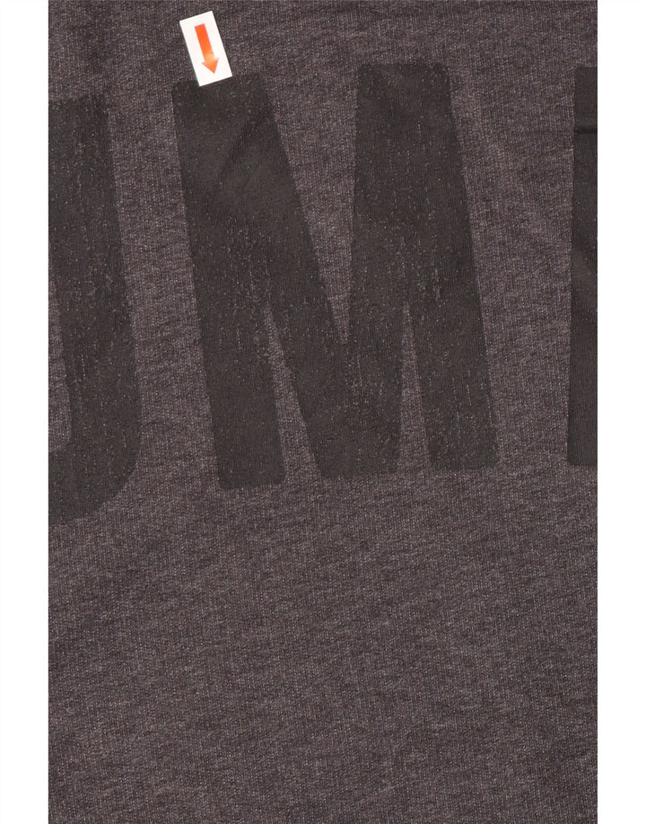 Puma Damen Crop Graphic Sweatshirt Pullover UK 16 Large Grau