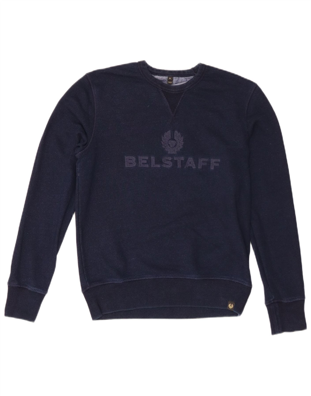 Belstaff Herren-Sweatshirt mit Grafik, Größe S, marineblaue Baumwolle