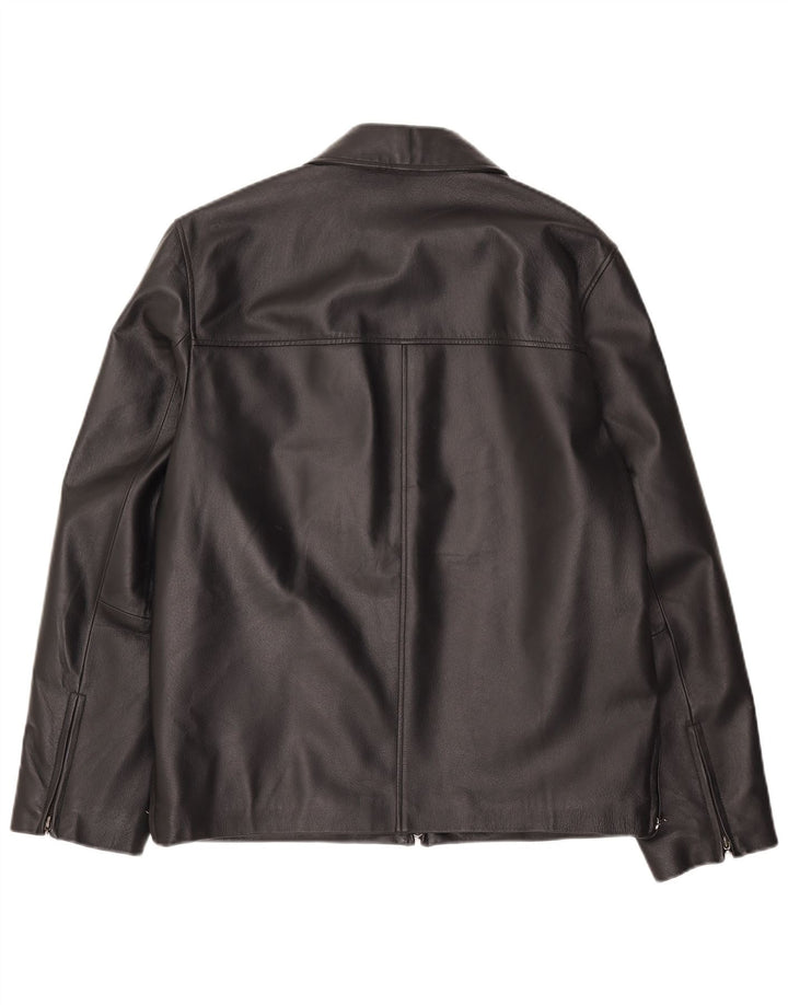 Conbipel Herren Lederjacke IT 48 Mittelschwarzes Leder