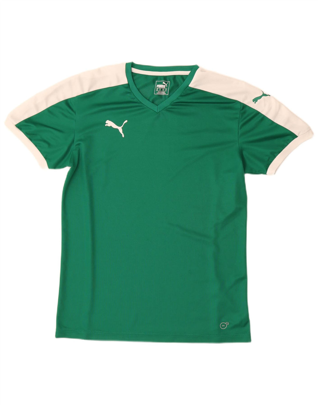 Puma Herren Grafik-T-Shirt-Oberteil, Mittelgrün, Farbblock