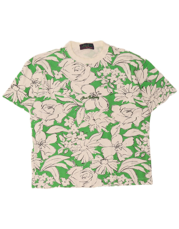 Best Company Mens By Olmes Carretti Graphic T-Shirt Top XL Green Floral