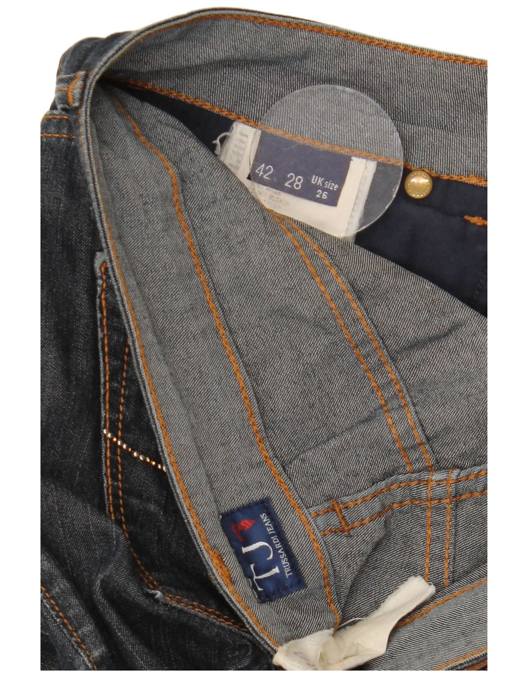 Trussardi Slim-Jeans für Damen, W26, L30, marineblau, Baumwolle
